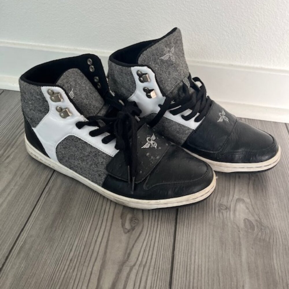 Creative Recreation Sneakers, Black Tweed Black Ostrich, Men, Size 10